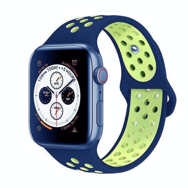 Wholesale Breathable Sport Strap Wristband Replacement for Apple Watch Series 9/8/7/6/5/4/3/2/1/SE - 41MM/40MM/38MM (Blue Green)